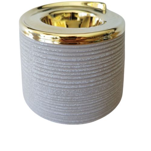 Bougeoir gris et doré