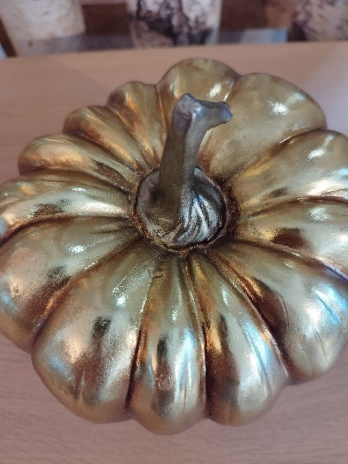 Déco citrouille dorée