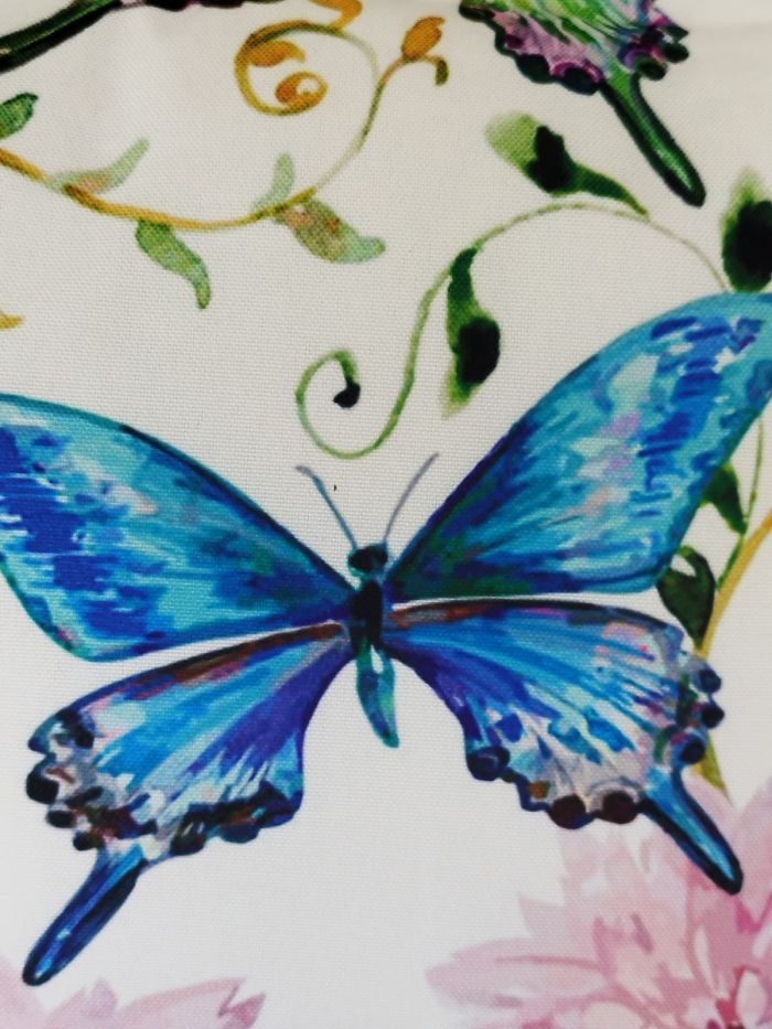 Coussin Papillons bleus
