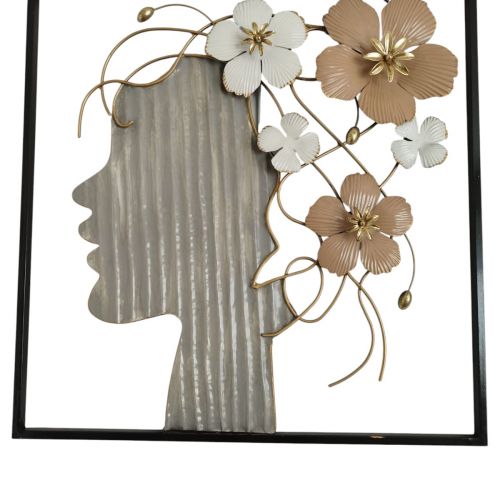 Décoration murale Visage fleurs