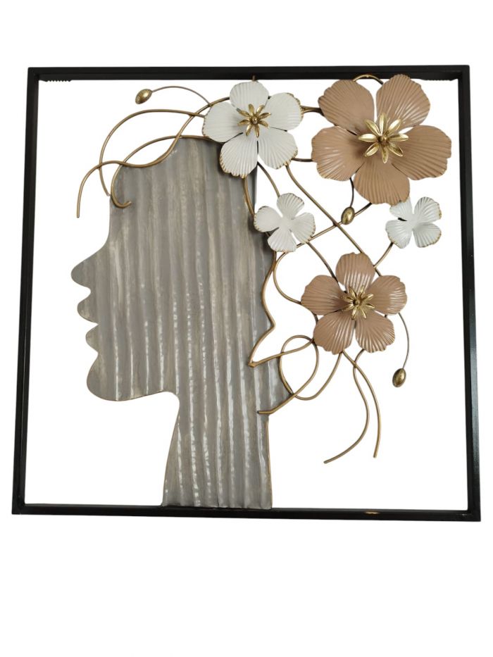 Décoration murale Visage fleurs