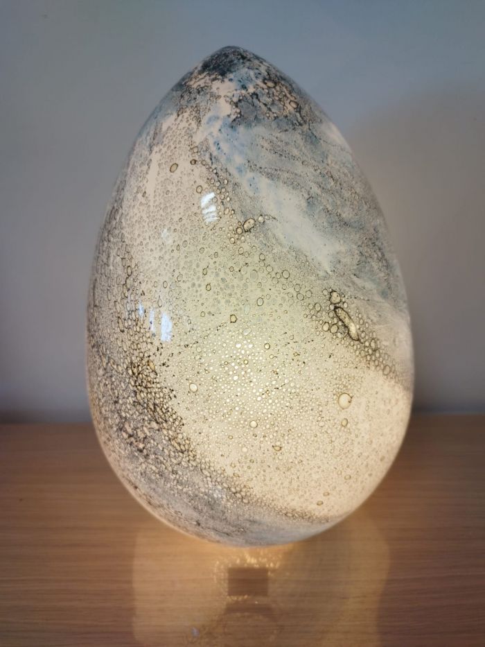 Lampe en verre oeuf