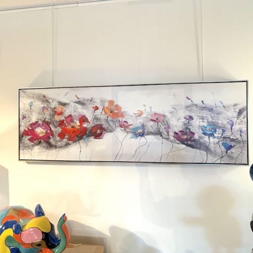 Tableau fleurs colorées