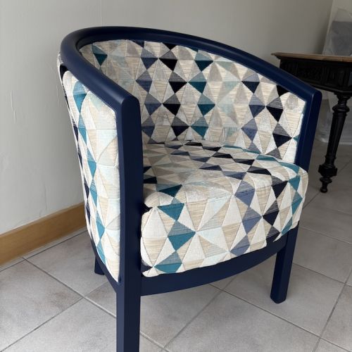 Fauteuil Julien losanges bleus