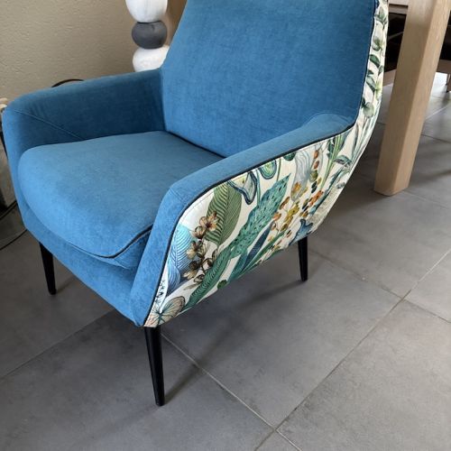 Fauteuil bleu déco