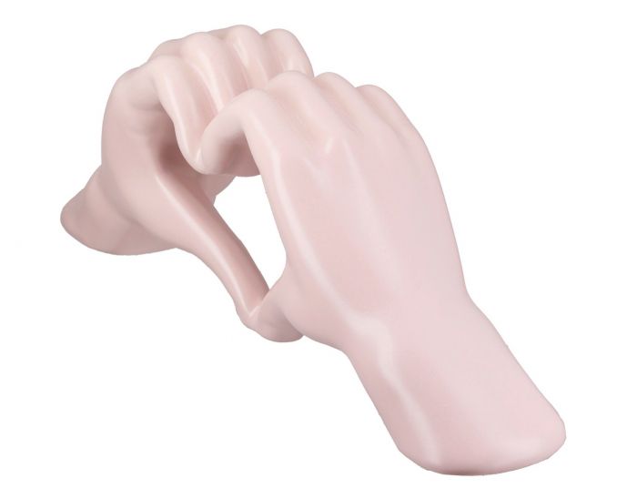 Mains coeur rose
