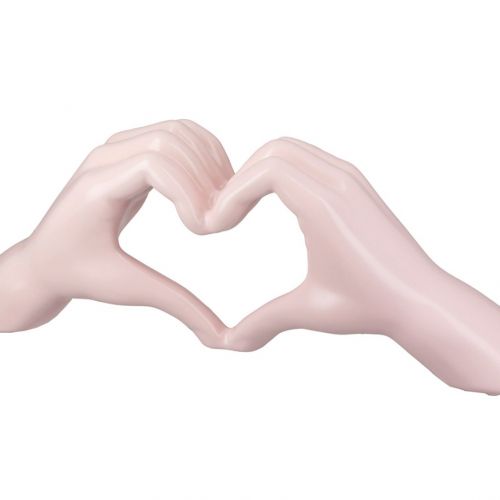Mains coeur rose
