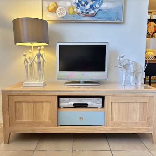 Meuble télévision chêne bleu