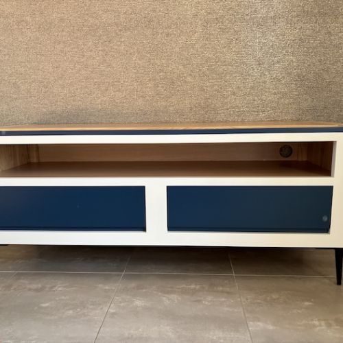 meuble télévision merisier