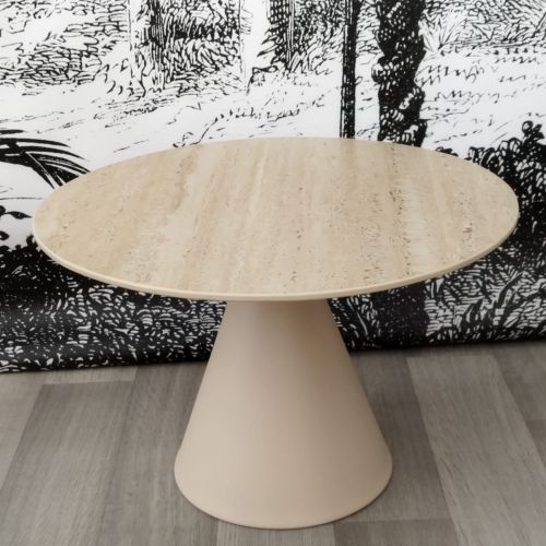table ronde travertin