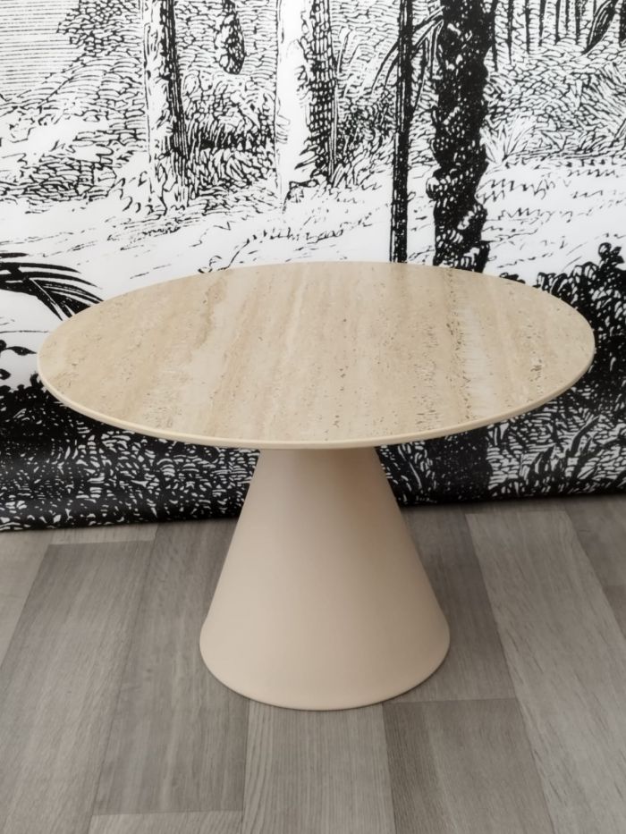 table ronde travertin