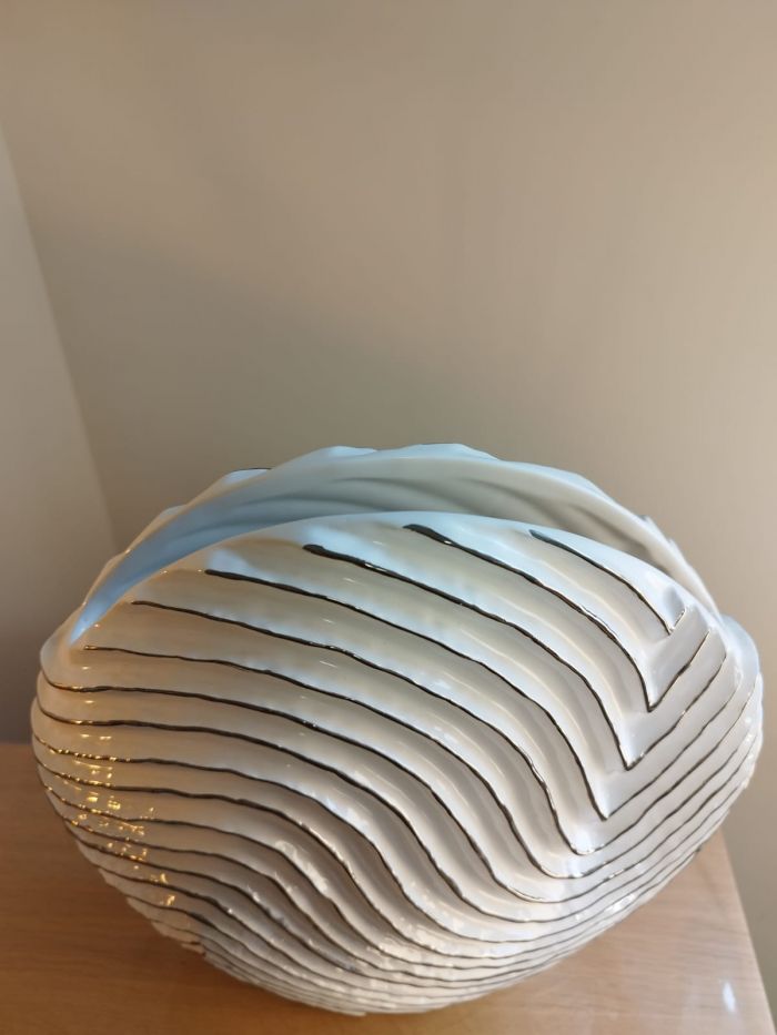 Vase rond blanc