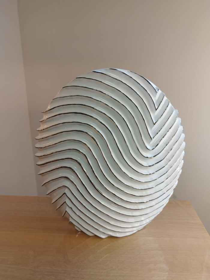 Vase rond blanc